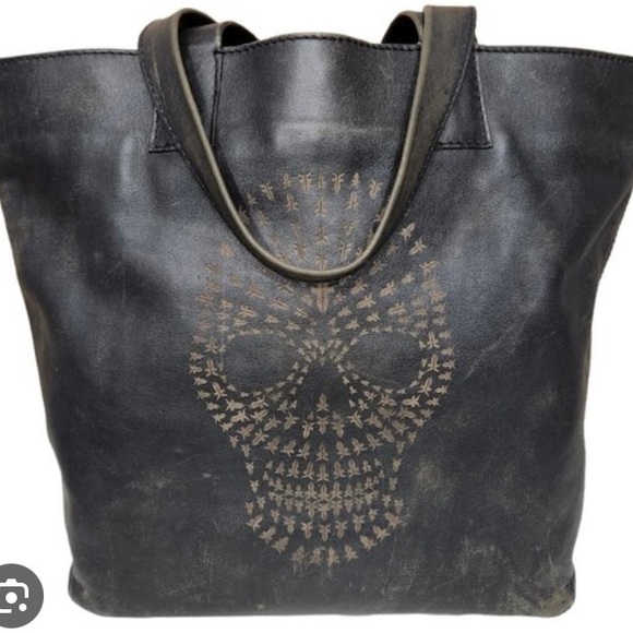RARE Frye skull tote bag - vintage brown - Picture 11 of 11
